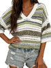 Chic Striped Crochet Knit Top test