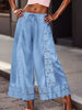 Lace Trim Wide-Leg Cropped Pants test