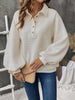 Perfee Half Button Long Sleeve Sweatshirt test
