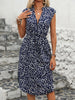 Perfee Slit Printed Cap Sleeve Dress test