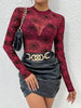 Spider Web Print Long Sleeve Blouse test