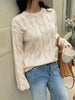Cable Knit Long Sleeve Sweater test