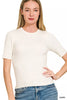 Zenana Viscose Ribbed Round Neck Sweater test
