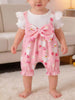 Children's Bow Duck Print Romper with Headband test