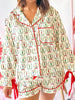 Nutcracker Print Long Sleeve Top and Shorts Lounge Set