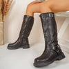 Round Toe Block Heels Boots test