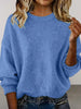 Full Size Round Neck Dropped Shoulder Sweater Plus Size