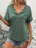 Perfee Half Button Short Sleeve T-Shirt test
