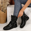 Round Toe Low Heel Boots test