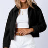 Long Sleeve Collared Neck Sherpa Jacket test