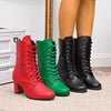 Round Toe Block Heels Boots test