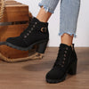 Lace Up Block Heels Boots test