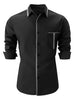 Men's Full Size Button Up Long Sleeve Shirt Plus Size test