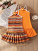 Children's Ruffled Hem Halter Neck Dress test