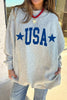 Mock Neck USA Slogan Graphic Sweatshirt test
