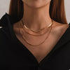 18K Gold-Plated Three-Layered Necklace test