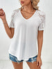 Ivy Lane Lace Detail V-Neck Short Sleeve T-Shirt test