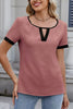 Cutout Round Neck Short Sleeve Top test