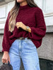 Textured Knit Mock Neck Sweater test