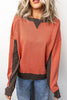 Color Block Long Sleeve Vintage Regular Fit Sweatshirt test