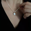 925 Sterling Silver Pearl Necklace test