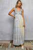 POL Deep V Sleeveless Cotton Bohemian Tiered Maxi Dress test