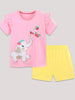 Children's Elephant & Butterfly Embroidered T-shirt and Shorts Set test