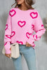 Angel Wings Heart Round Neck Dropped Shoulder Long Sleeve Sweater test