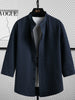 Men's Plus Size Casual Button Up Three-Quarter Sleeve Shirt test