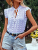 Frill Tie Neck Cap Sleeve Blouse test