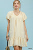 Umgee Ruffle Hem Shift Mini Dress