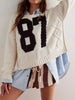 Number 81 Oversized Cable Knit Sweater test