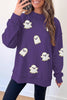 Halloween Ghost Mock Neck Tunic Sweatshirt test