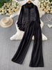 Rhinestone Button Up Shirt and Pants Set test