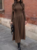 Mock Neck Long Sleeve Midi Dress test