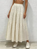 Floral Print Tiered Flowy Maxi Skirt test