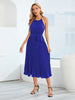 Pleated Spaghetti Strap Tie Waist Midi Dress test