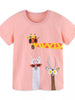 Children's Cartoon Animal Print T-Shirt test