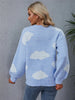 Angel Wings Color Block Round Neck Dropped Shoulder Sweater test