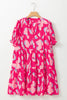 Ruffled Printed Short Sleeve Mini Dress test