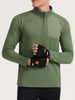 Men's Plus Size Quarter Zip Long Sleeve Top test