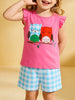 Children's Owl Graphic Top and Plaid Shorts Set test