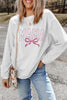 MAMA Bow Round Neck Long Sleeve Sweatshirt test