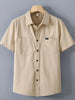 Men's Plus Size Button Up Short Sleeve Shirt test