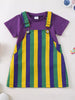Children's Striped Overall Dress & Solid Tee Set test