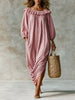 Ruffled Boat Neck Ruched Midi Dress test