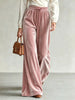 Velvet Wide-Leg Pants with Drawstring test