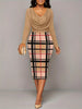 Plus Size Plaid Long Sleeve Mini Dress test