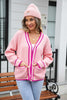 Angel Wings Waffle Knit V-Neck Cardigan with Pocket test