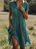 Full Size Polka Dot Short Sleeve Casual Dress Plus Size test